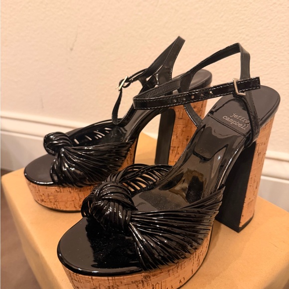 Jeffrey Campbell Shoes - Jeffrey Campbell Black and Tan Platform Heels